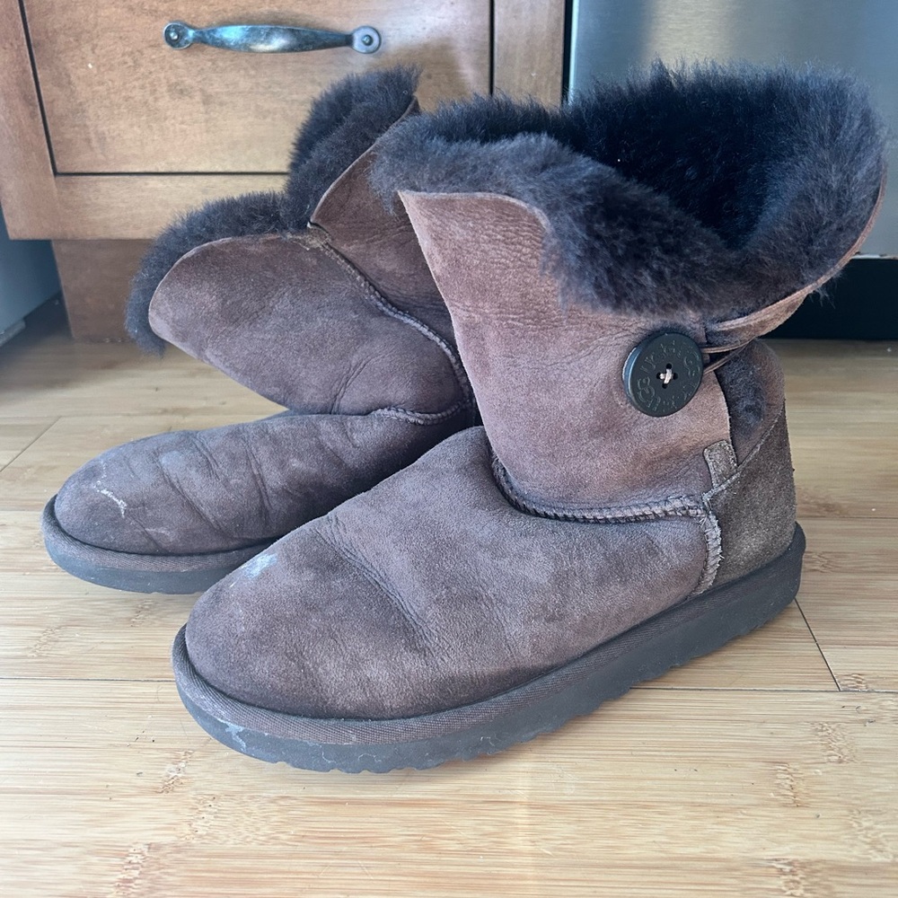Brown Uggs With Button - image 1